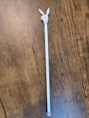 Vintage Playboy Club Stir Stick Bunny White